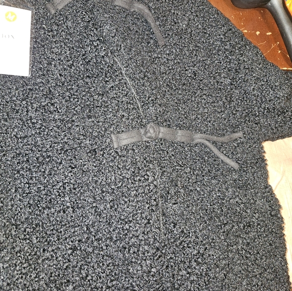 Black Faux Curly Lambs Wool Cropped Double Breasted Short Coat / Jacket / Women' - Picture 7 of 9